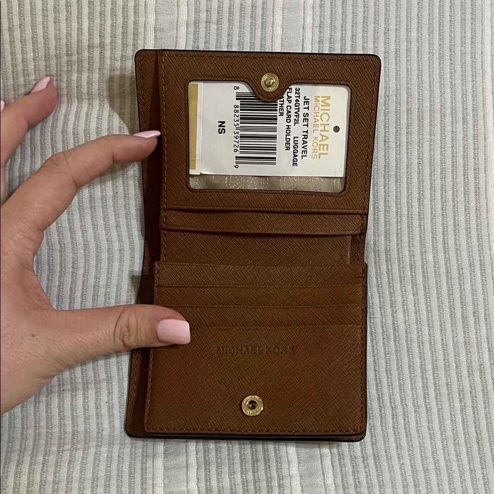 Michael Kors Tan Leather Card Holder
